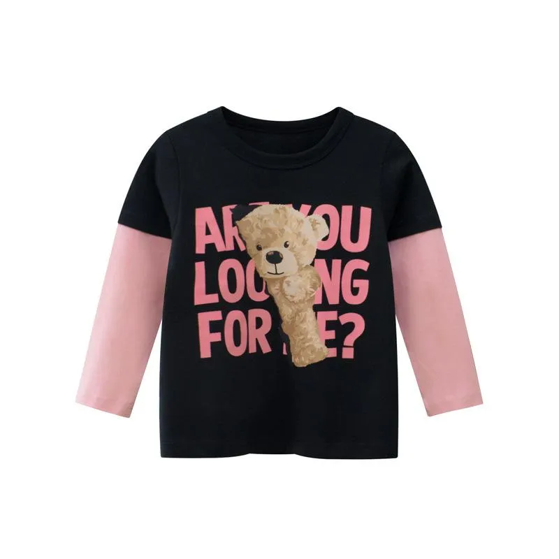Toddler/Kid Girl's Bear Print Long Sleeve Shirt