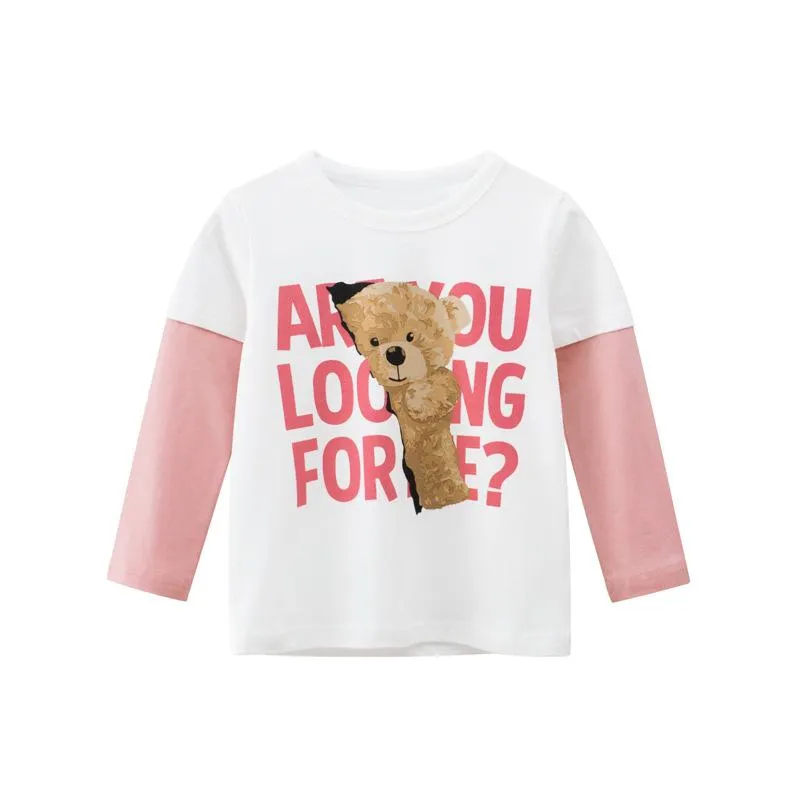 Toddler/Kid Girl's Bear Print Long Sleeve Shirt