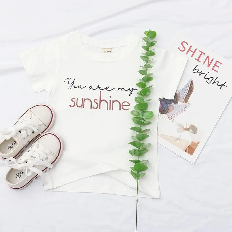 Toddler/Kid "You are my Sunshine" Letter Print T-shirt