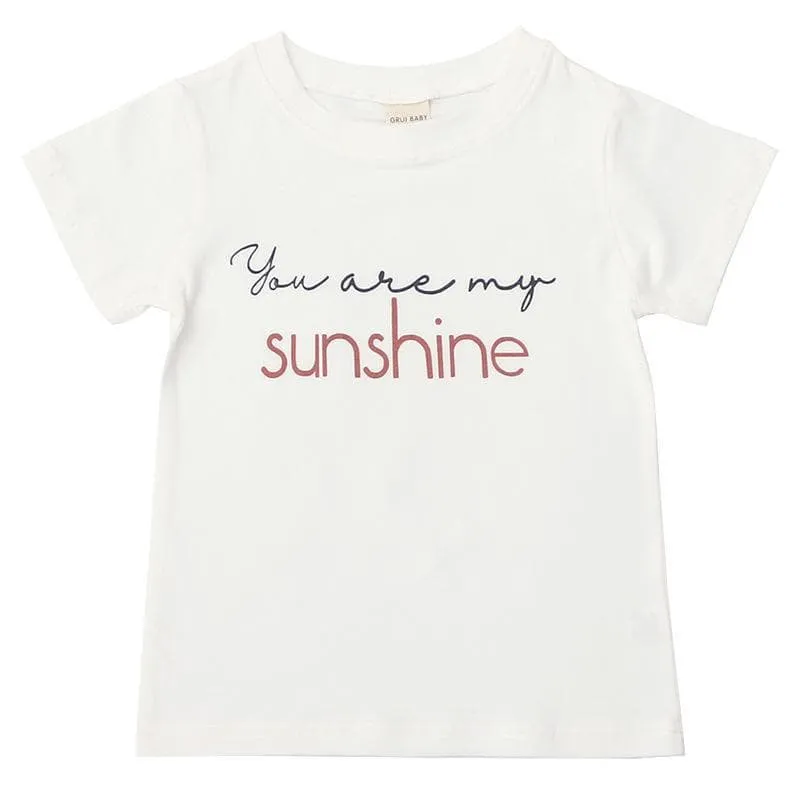 Toddler/Kid "You are my Sunshine" Letter Print T-shirt