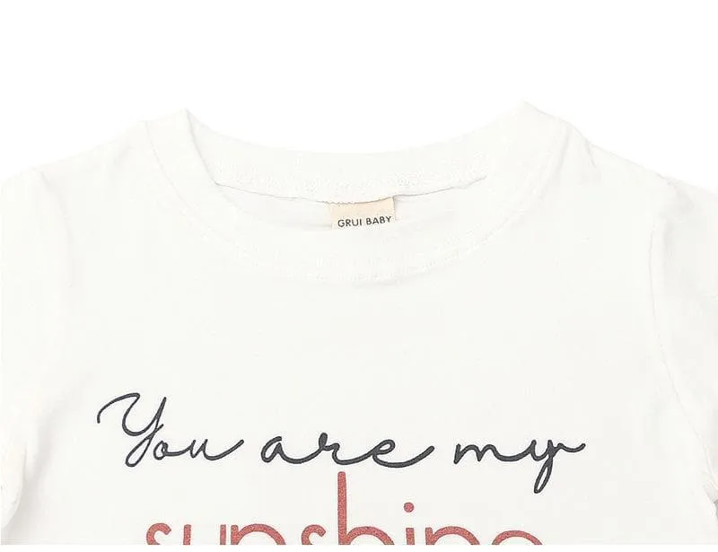 Toddler/Kid "You are my Sunshine" Letter Print T-shirt