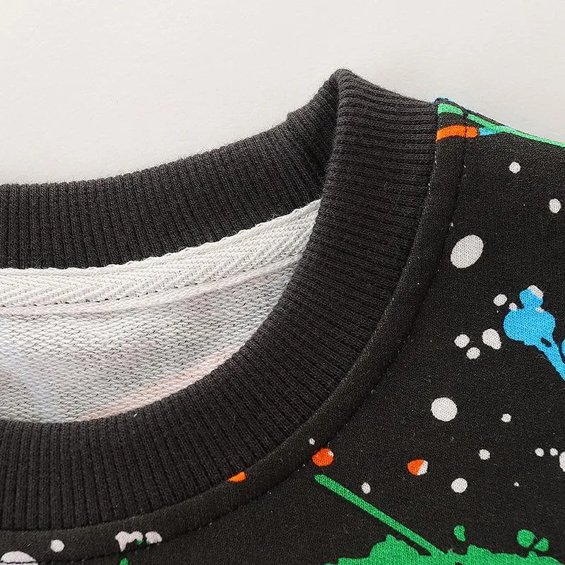 Toddler's Painting Print Long Sleeve Sweatshirt