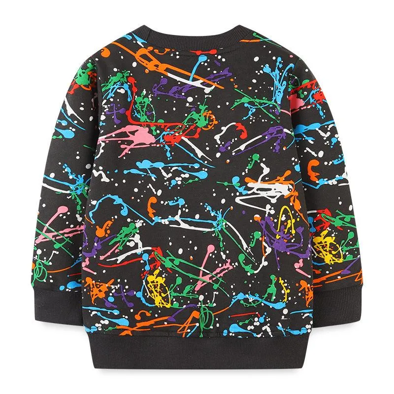 Toddler's Painting Print Long Sleeve Sweatshirt