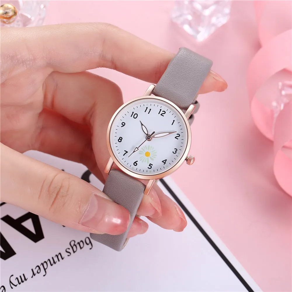 Trendy Watch Female Student Luminous Belt Watch Cute Refreshing Student