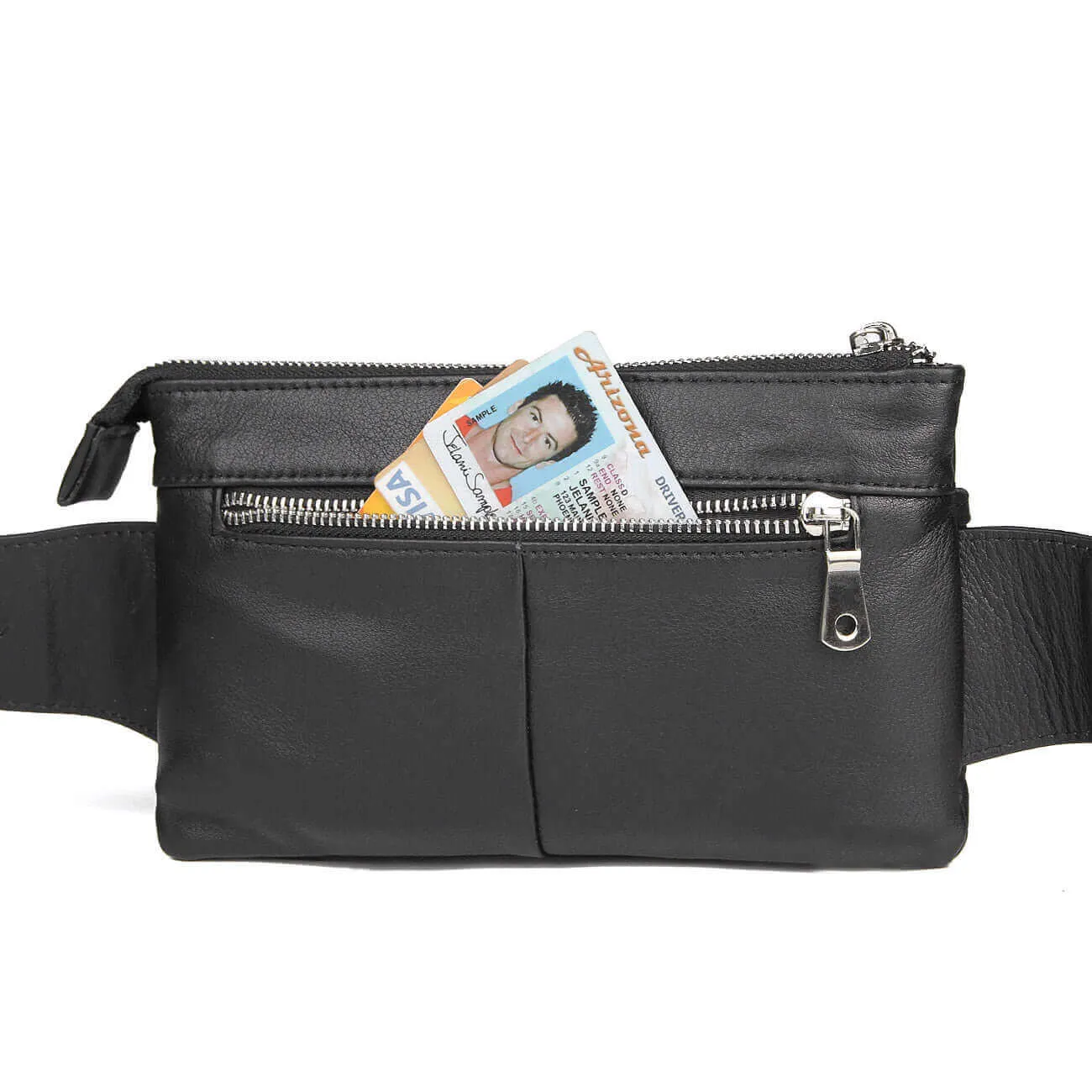 Versatile Leather Bum Bag NZ – Black Waist Bag