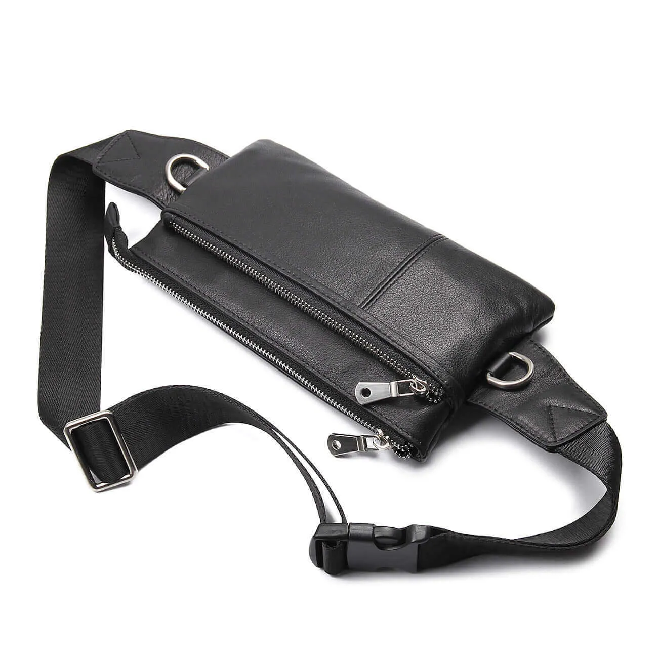 Versatile Leather Bum Bag NZ – Black Waist Bag