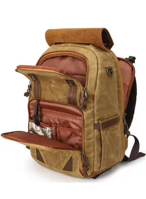 Waterproof Camera Bag Photography Canvas Backpack