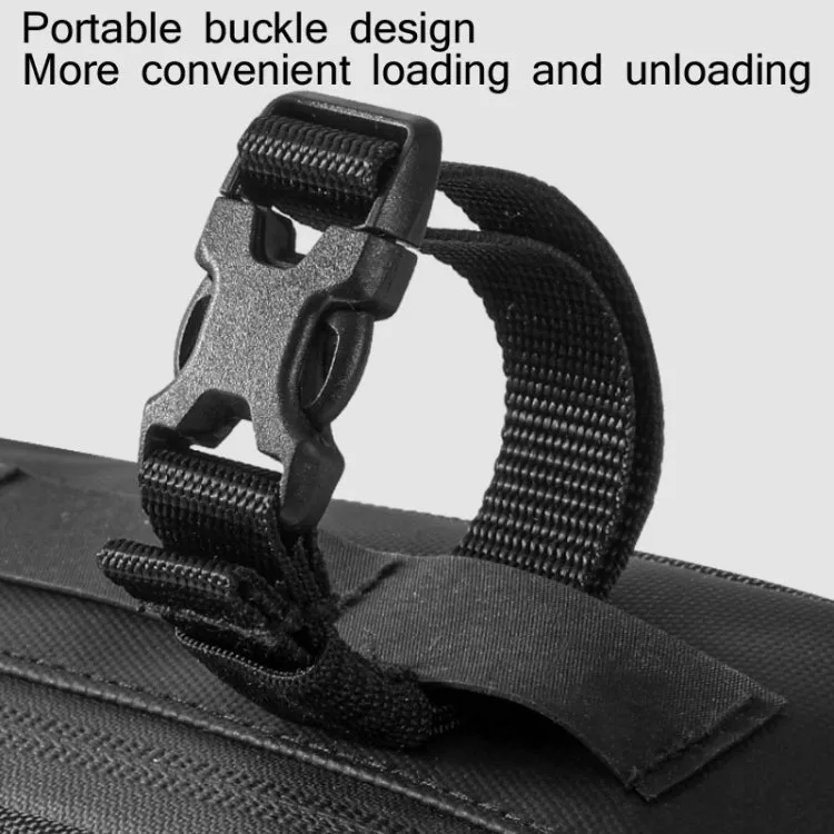 WEST BIKING 3L Bicycle Front Beam/Saddle Tail Bag Riding Diagonal Belt Bag(Black)